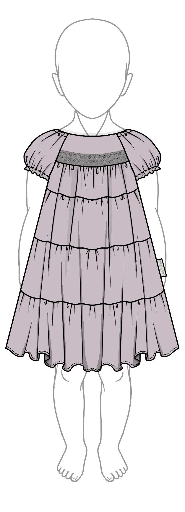 Платье для девочек  14011-03019-040